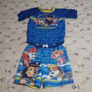 Nickelodeon Paw Patrol Blue and Yellow Swim Set Size 6